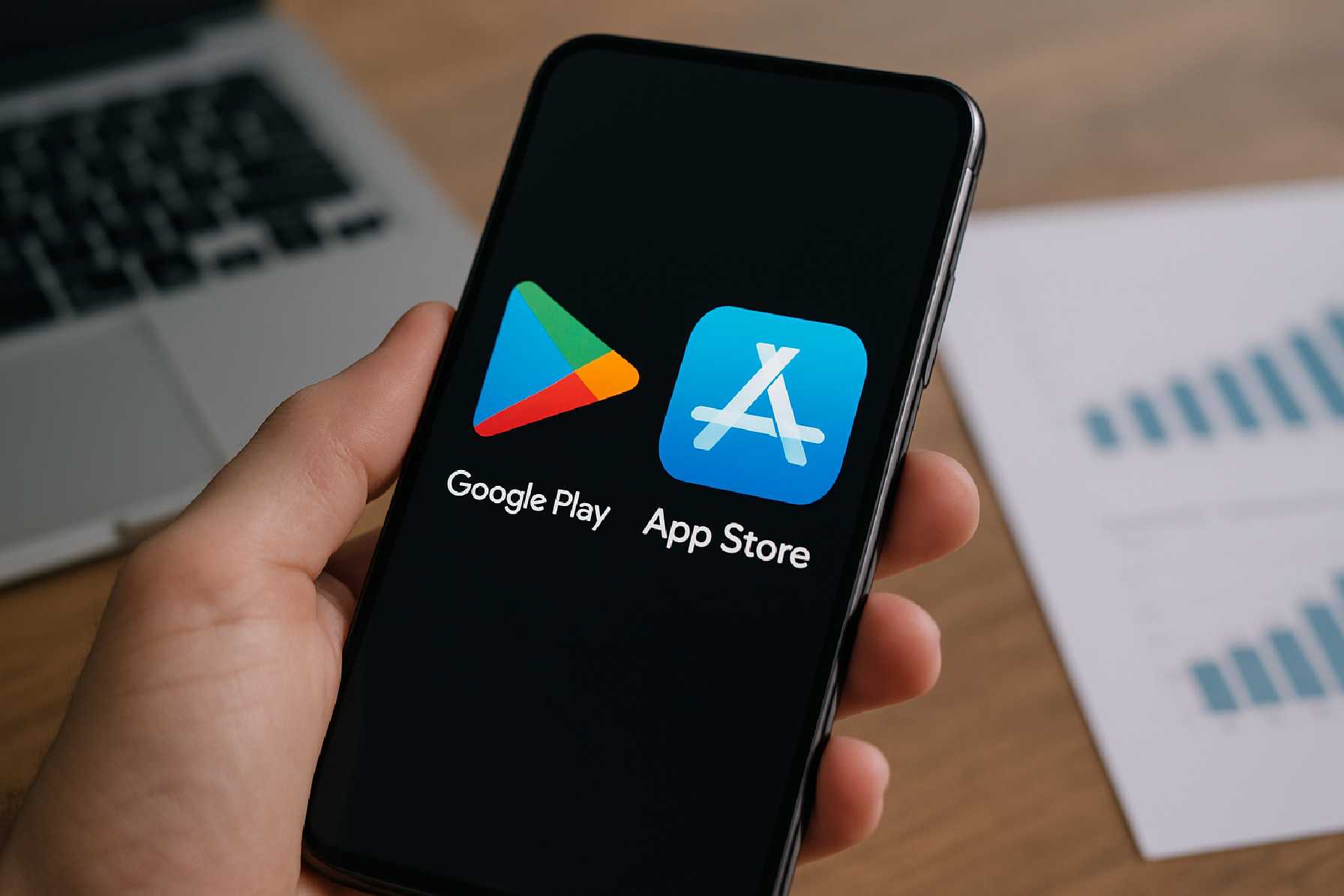 הורדות אפליקציות ב-Google Play וב-App Store בעולם  2019 2022