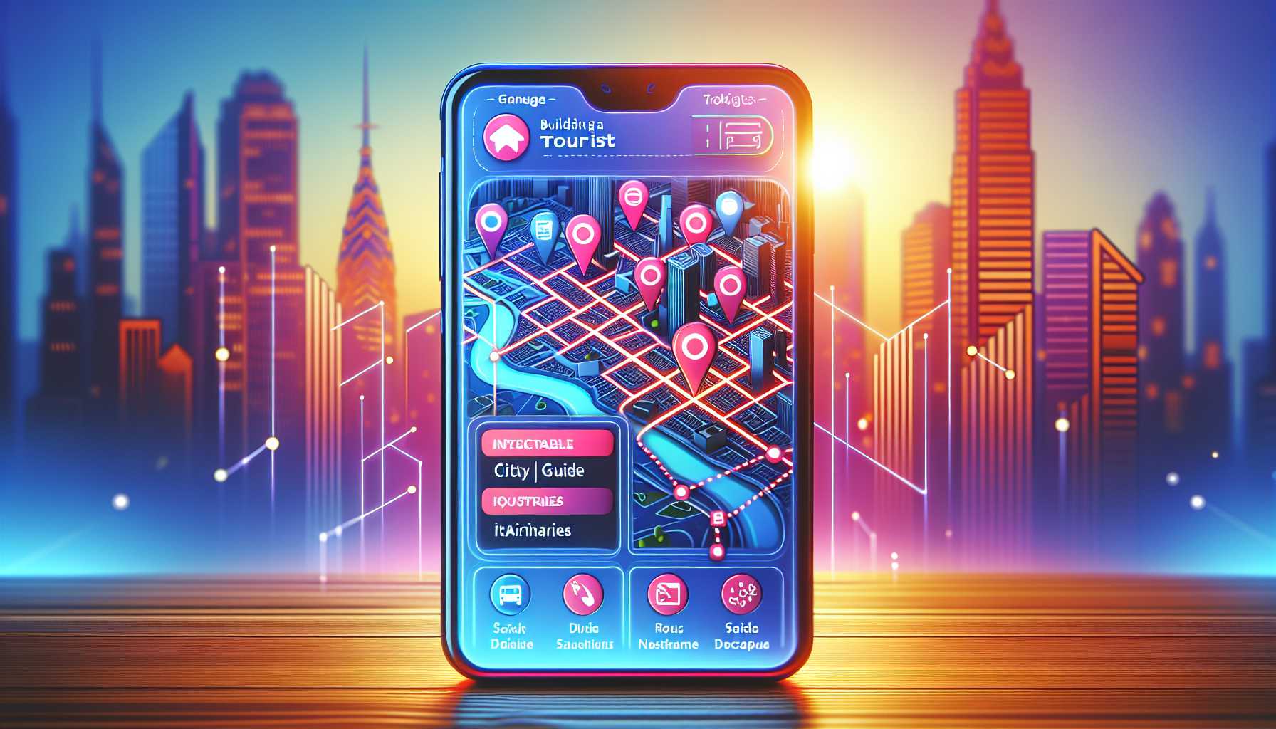 בניית אפליקציית תיירות: מדריך עיר + מסלולים
