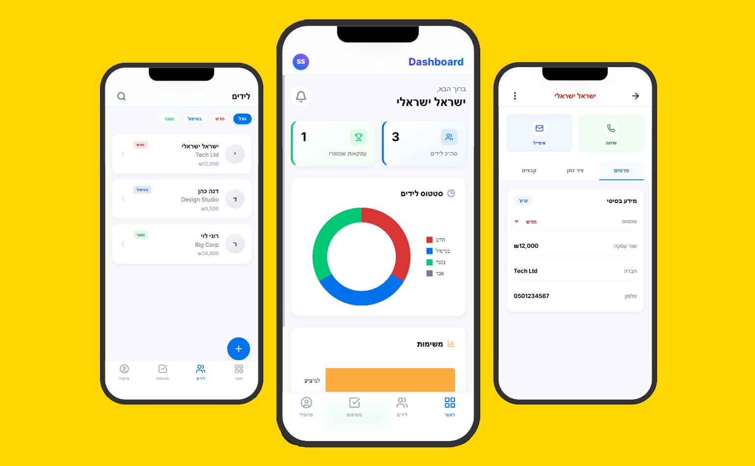 אפליקציה לניהול לידים